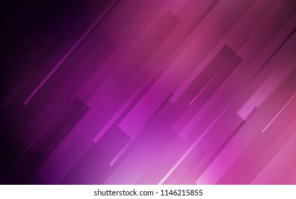 Dark Purple, Pink vector background with straight lines. Glitter abstract illustration with colored sticks. Best design for your ad, poster, banner.