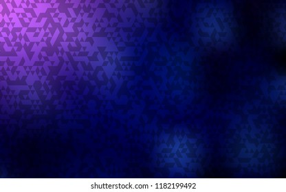 Dark Purple, Pink vector background with triangles. Beautiful illustration with triangles in nature style. Pattern for busines ad, booklets, leaflets