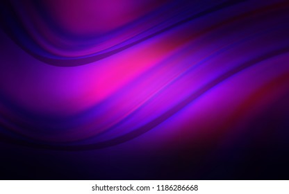 Dark Purple, Pink vector background with bent lines. Colorful abstract illustration with gradient lines. A new texture for your  ad, booklets, leaflets.