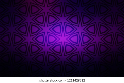 Dark Purple, Pink vector background with colored stars. Glitter abstract illustration with colored stars. Smart design for your business advert.