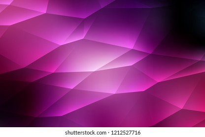 Dark Purple, Pink vector background with triangles. Abstract gradient illustration with triangles. The template can be used as a background.