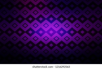 Dark Purple, Pink vector background with rectangles. Glitter abstract illustration with rectangular shapes. Pattern for commercials.