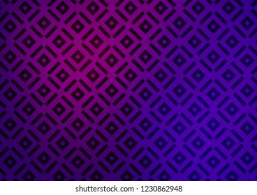 Dark Purple, Pink vector background with lines, rhombuses. Colorful illustration with lines, cubes on abstract template. Smart design for your business advert.