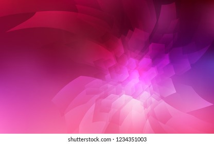 Dark Purple, Pink vector background with hexagons. Glitter abstract illustration in hexagonal style. Pattern for texture of wallpapers.