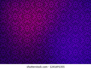 Dark Purple, Pink vector background with straight lines. Lines on blurred abstract background with gradient. Pattern for business booklets, leaflets.