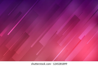 Dark Purple, Pink vector background with straight lines. Glitter abstract illustration with colored sticks. Smart design for your business advert.