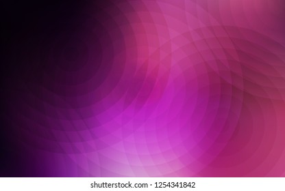 Dark Purple, Pink vector background with bubbles. Illustration with set of shining colorful abstract circles. Beautiful design for your business advert.