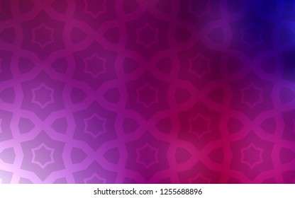 Dark Purple, Pink vector background with colored stars. Shining colored illustration with stars. Best design for your ad, poster, banner.