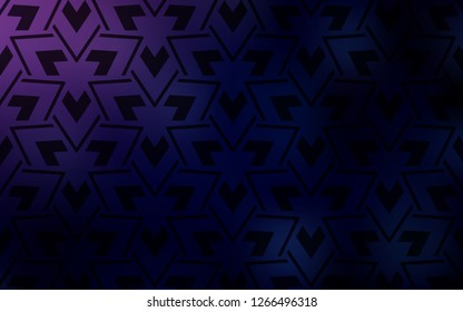 Dark Purple, Pink vector background with triangles, lines. Triangles on abstract background with colorful gradient. Best design for poster, banner.