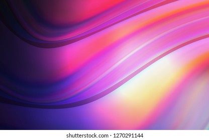 Dark Purple, Pink vector background with bent ribbons. Creative geometric illustration in marble style with gradient. The best blurred design for your business.