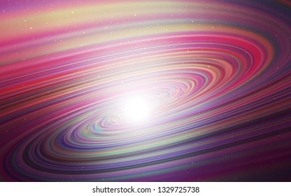Dark Purple, Pink vector background with astronomical stars. Glitter abstract illustration with colorful cosmic stars. Pattern for astrology websites.