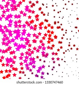 Dark Purple, Pink vector background with small and big stars. Modern geometric abstract illustration with stars. Best design for your ad, poster, banner.