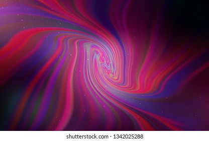 Dark Purple, Pink vector background with galaxy stars. Shining illustration with sky stars on abstract template. Best design for your ad, poster, banner.