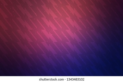 Dark Purple, Pink vector background with straight lines. Shining colored illustration with sharp stripes. Pattern for ads, posters, banners.