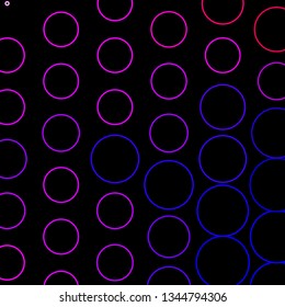 Dark Purple, Pink vector background with circles. Glitter abstract illustration with colorful drops. Pattern for wallpapers, curtains.