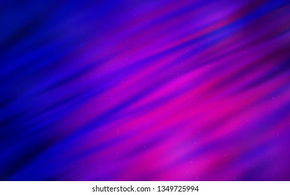 Dark Purple, Pink vector background with galaxy stars. Blurred decorative design in simple style with galaxy stars. Pattern for astrology websites.