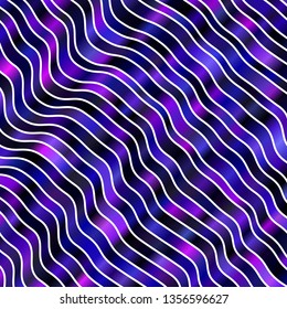 Dark Purple, Pink vector background with lines. Abstract illustration with gradient bows. Design for your business promotion.