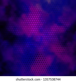 Dark Purple, Pink vector background with circles. Colorful illustration with gradient dots in nature style. Design for posters, banners.