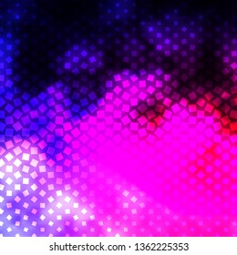 Dark Purple, Pink vector background in polygonal style. New abstract illustration with rectangular shapes. Template for cellphones.