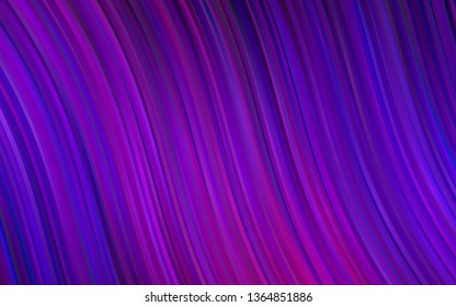 Dark Purple, Pink vector background with bent lines. Colorful illustration in abstract marble style with gradient. The best blurred design for your business.