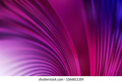 Dark Purple, Pink vector background with wry lines. Brand new colorful illustration in simple style. Abstract design for your web site.