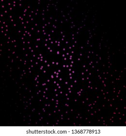 Dark Purple, Pink vector background with colorful stars. Modern geometric abstract illustration with stars. Best design for your ad, poster, banner.