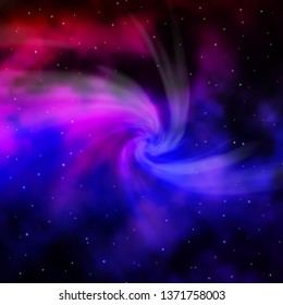 Dark Purple, Pink vector background with small and big stars. Shining colorful illustration with small and big stars. Pattern for wrapping gifts.
