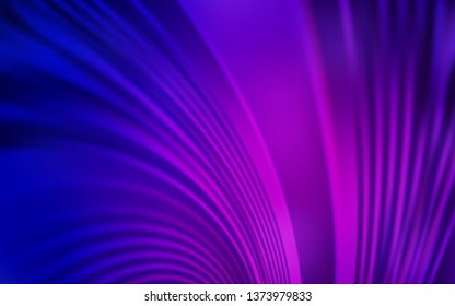 Dark Purple, Pink vector background with bent lines. Colorful illustration in abstract style with gradient. A new texture for your  ad, booklets, leaflets.