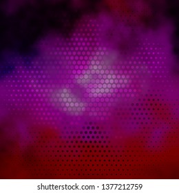Dark Purple, Pink vector background with circles. Glitter abstract illustration with colorful drops. Pattern for websites, landing pages.