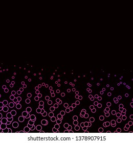 Dark Purple, Pink vector background with circles. Glitter abstract illustration with colorful drops. Pattern for booklets, leaflets.