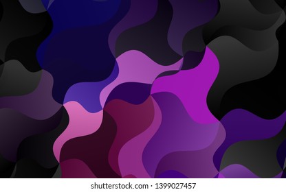 Dark Purple, Pink vector background with bubble shapes. Geometric illustration in marble style with gradient.  Brand new design for your ads, poster, banner.
