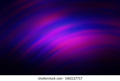 Dark Purple, Pink vector background with curved lines. Shining colorful illustration in simple style. A new texture for your  ad, booklets, leaflets.