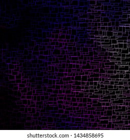Dark Purple, Pink vector background with rectangles. Illustration with a set of gradient rectangles. Template for cellphones.
