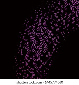 Dark Purple, Pink vector background with circles. Glitter abstract illustration with colorful drops. Pattern for wallpapers, curtains.