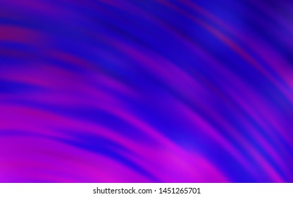 Dark Purple, Pink vector background with wry lines. Modern gradient abstract illustration with bandy lines. Template for cell phone screens.