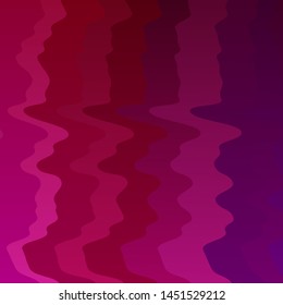 Dark Purple, Pink vector background with bent lines. Abstract gradient illustration with wry lines. Pattern for booklets, leaflets.