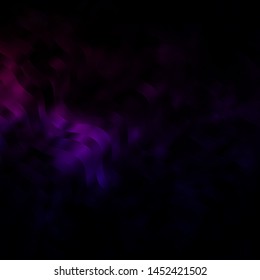 Dark Purple, Pink vector background with wry lines. Colorful abstract illustration with gradient curves. Pattern for websites, landing pages.