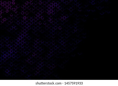 Dark Purple, Pink vector background with bubbles. Modern abstract illustration with colorful water drops. Pattern for beautiful websites.