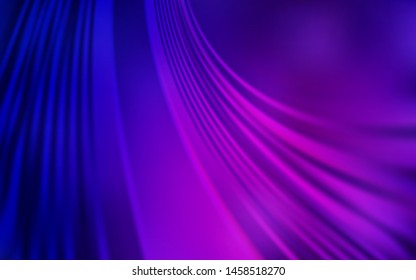 Dark Purple, Pink vector background with wry lines. A completely new colorful illustration in simple style. The best colorful design for your business.
