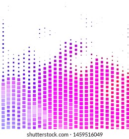 Dark Purple, Pink vector background in polygonal style. Illustration with a set of gradient rectangles. Design for your business promotion.