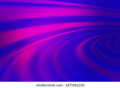Dark Purple, Pink vector background with curved circles. A vague circumflex abstract illustration with gradient. Pattern for your business design.