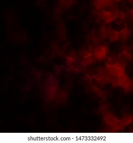 Dark Purple, Pink vector background with set of hexagons. Design in abstract style with hexagons. Pattern for texture of wallpapers.