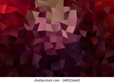 Dark Purple, Pink vector background in polygonal style. Rectangles on abstract background with colorful gradient. Pattern for commercials.