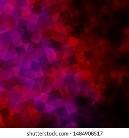 Dark Purple, Pink vector background with triangles, rectangles. Decorative design in abstract style with lines, cubes. Template for landing pages.