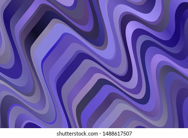 Dark Purple, Pink vector background with wry lines. Colorful abstract illustration with gradient lines. A completely new design for your business.