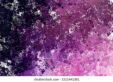 Dark Purple, Pink vector background with abstract shapes. Colorful chaotic forms with gradient in modern style. Elegant design for wallpapers.