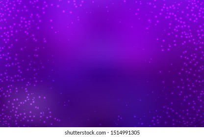 Dark Purple, Pink vector background with galaxy stars. Glitter abstract illustration with colorful cosmic stars. Pattern for astrology websites.