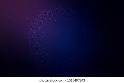 Dark Purple, Pink vector background with astronomical stars. Modern abstract illustration with Big Dipper stars. Pattern for astronomy websites.