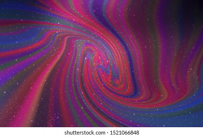 Dark Purple, Pink vector background with astronomical stars. Blurred decorative design in simple style with galaxy stars. Pattern for astrology websites.