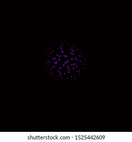 Dark Purple, Pink vector background with circles. Modern abstract illustration with colorful circle shapes. Pattern for booklets, leaflets.